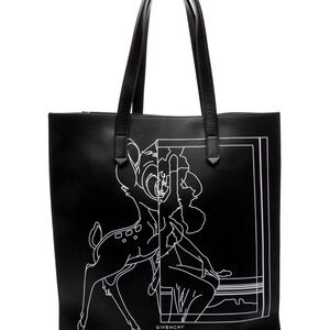 Authentic Givenchy black leather Bambi tote